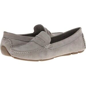 Massimo Matteo Penny Keeper Loafers Women's 5 Gray Nubuck Moc Toe Casual ZOGG982
